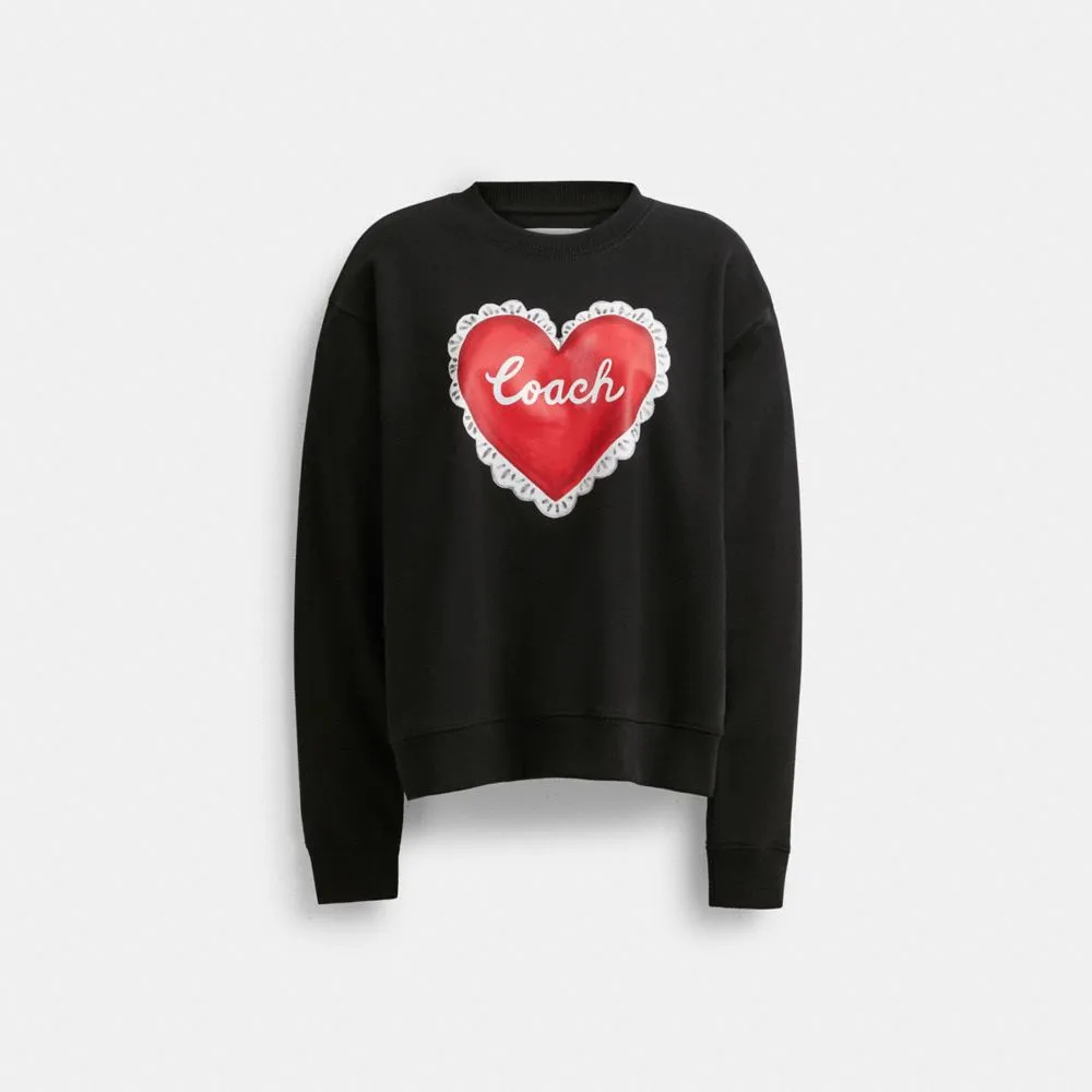 HEART CREWNECK SWEATER