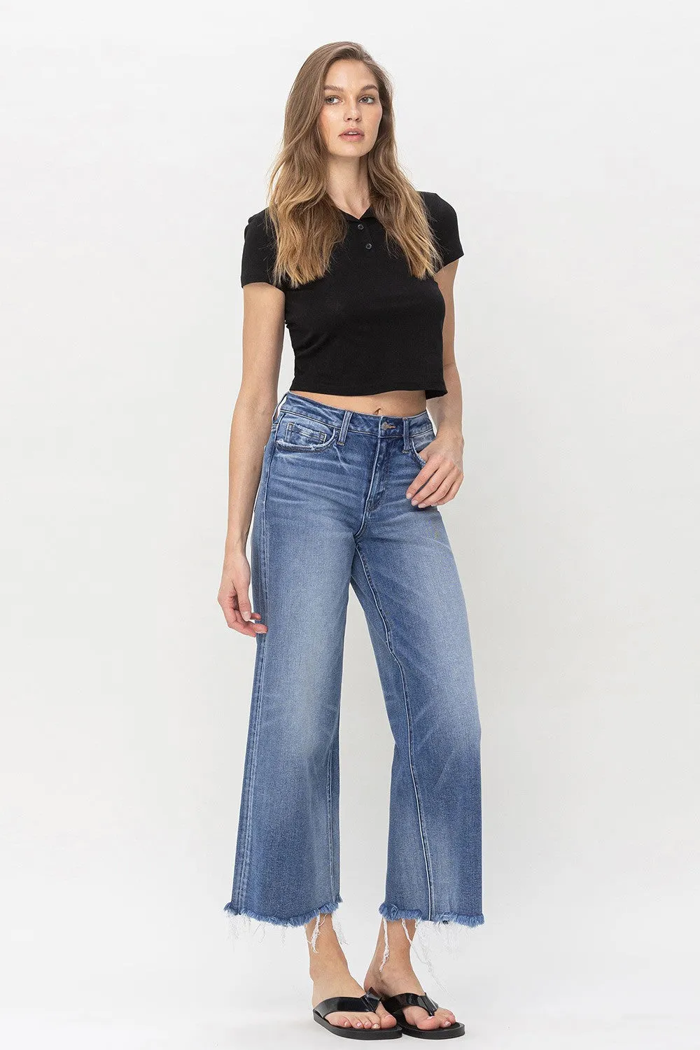 High Rise Wide Leg Jean