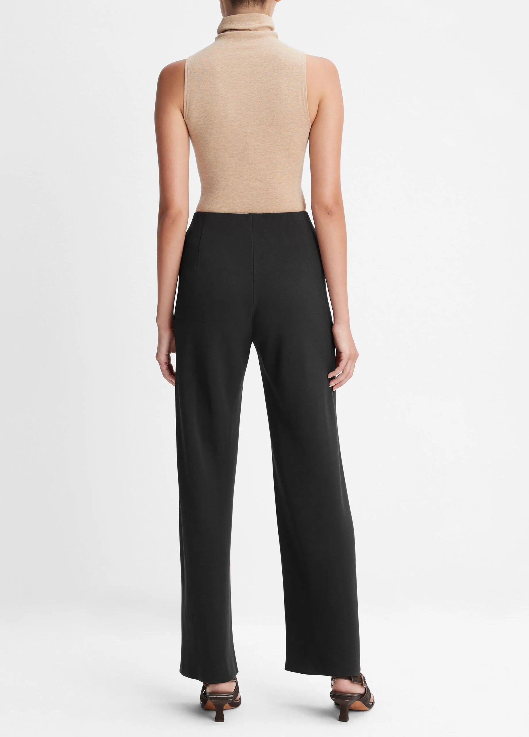 High-Waist Crepe Bias Pant