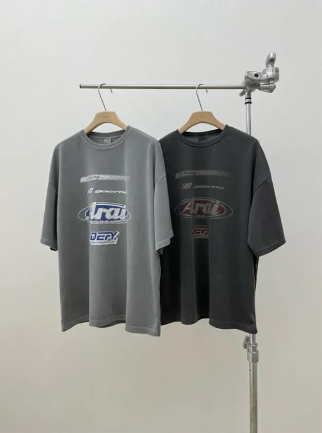 HUE  |[Huecloset]★Mesh Pigment Racing T-shirt (2 color)