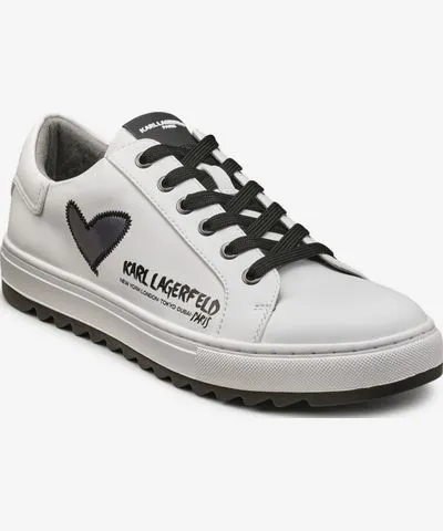 Karl Lagerfeld Paris Men's Reflective Heart Logo Sneaker