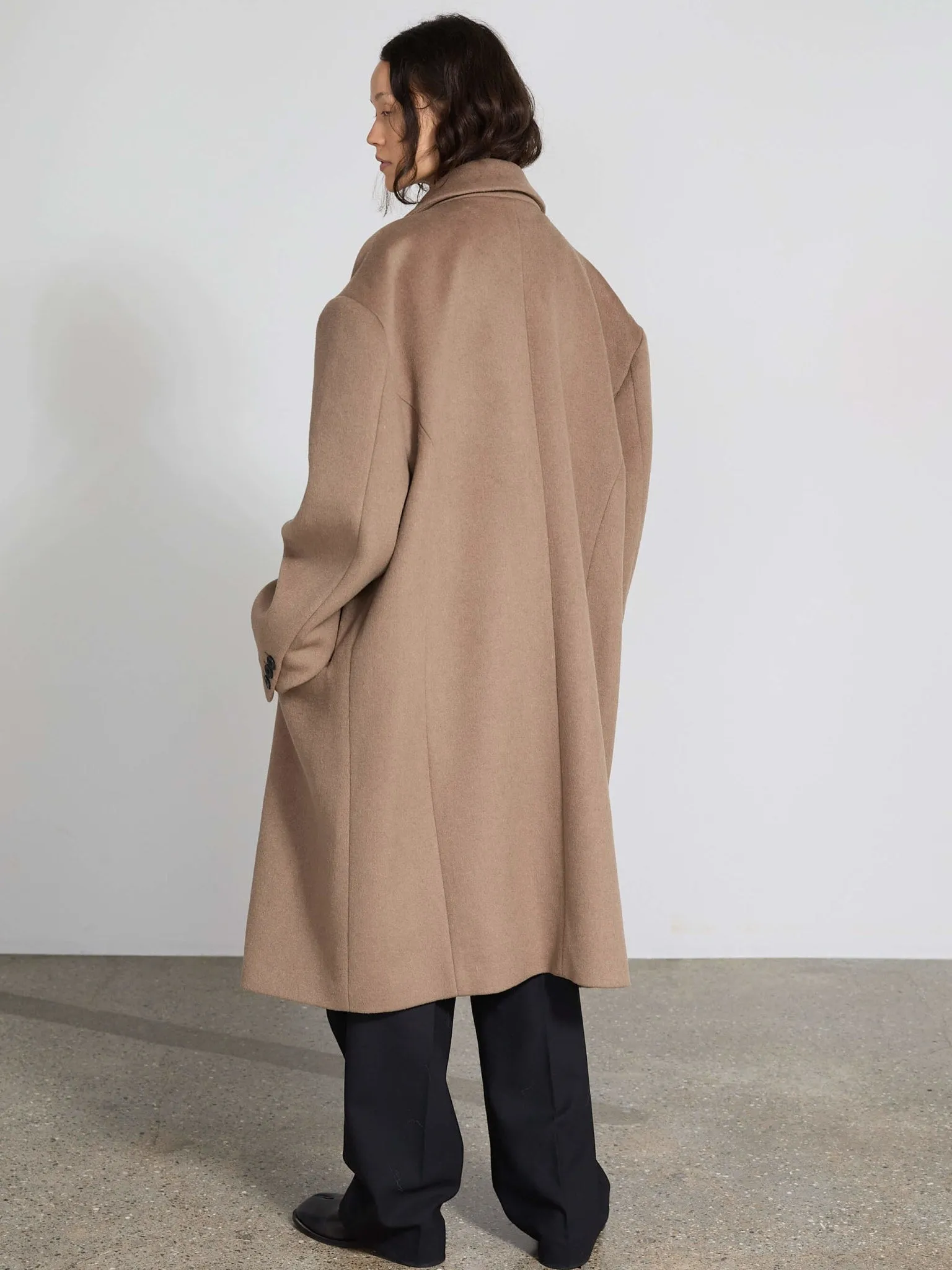 KYLIE WOOL COAT - BROWN