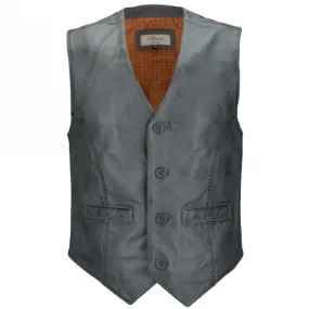 Leather Waistcoat Gray : Tudor