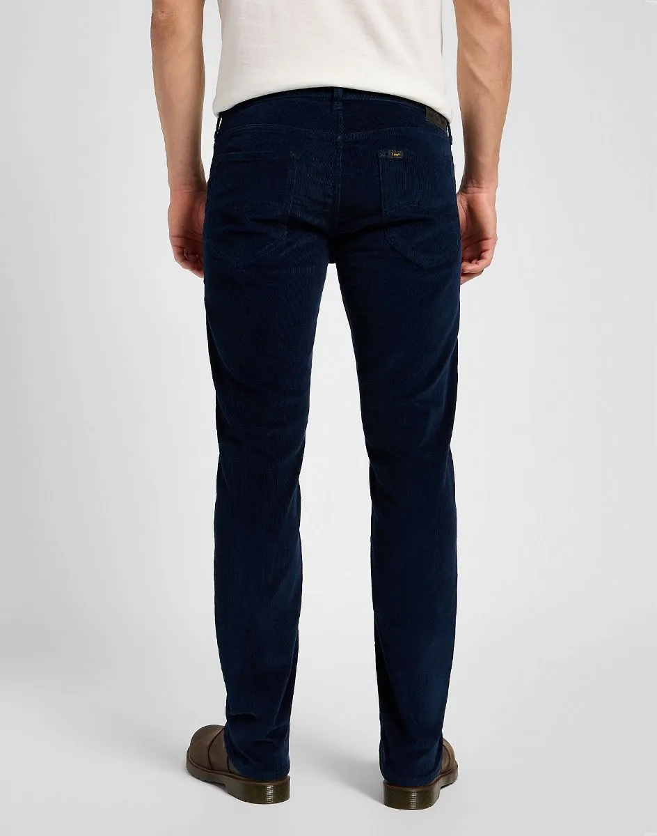 Lee Daren Zip Regular Straight Corduroy Jeans Rivet Navy