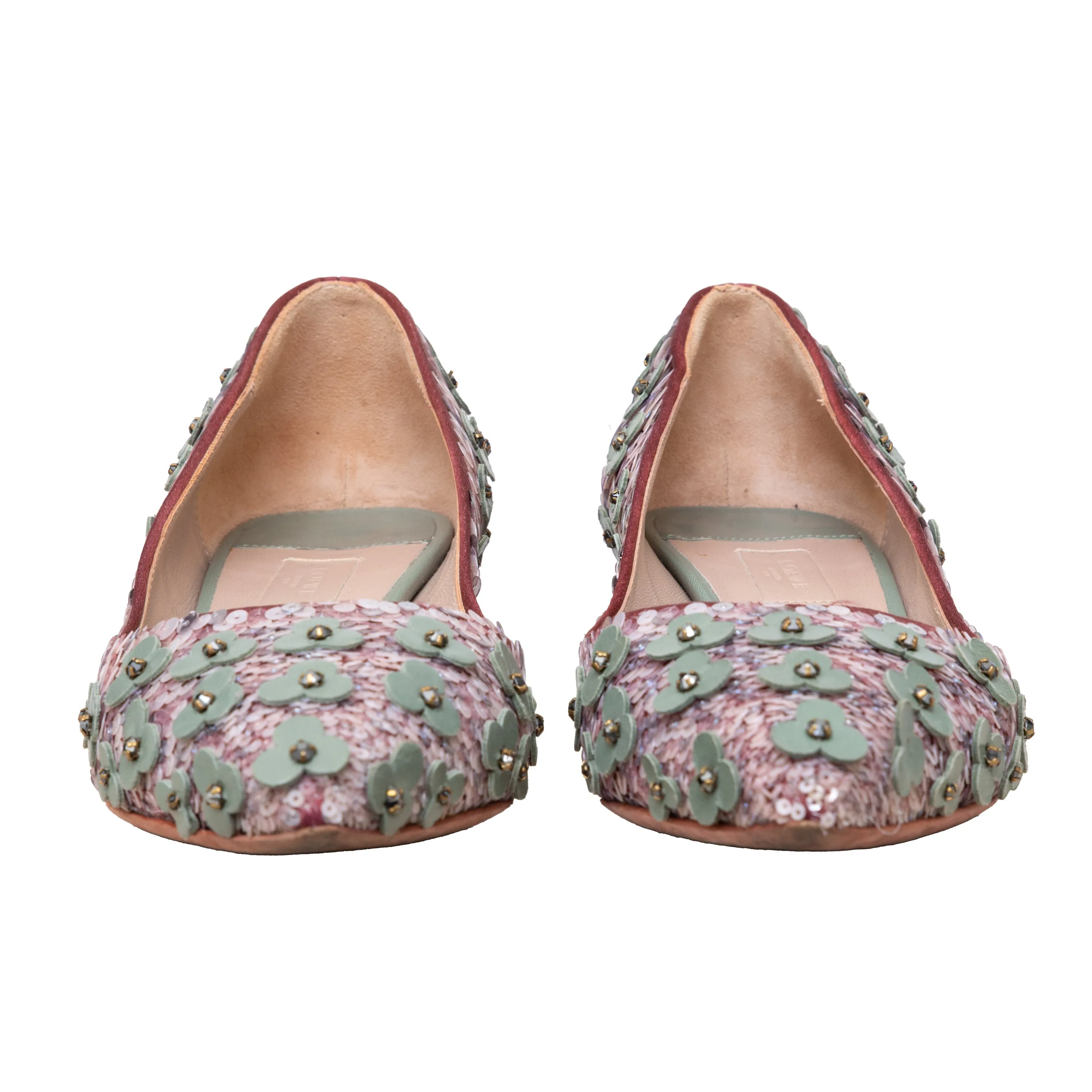 Loewe Flower Bead Embellished Pumps - '20s