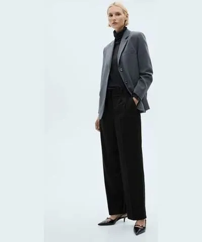 MANGO Straight-fit pleated pants