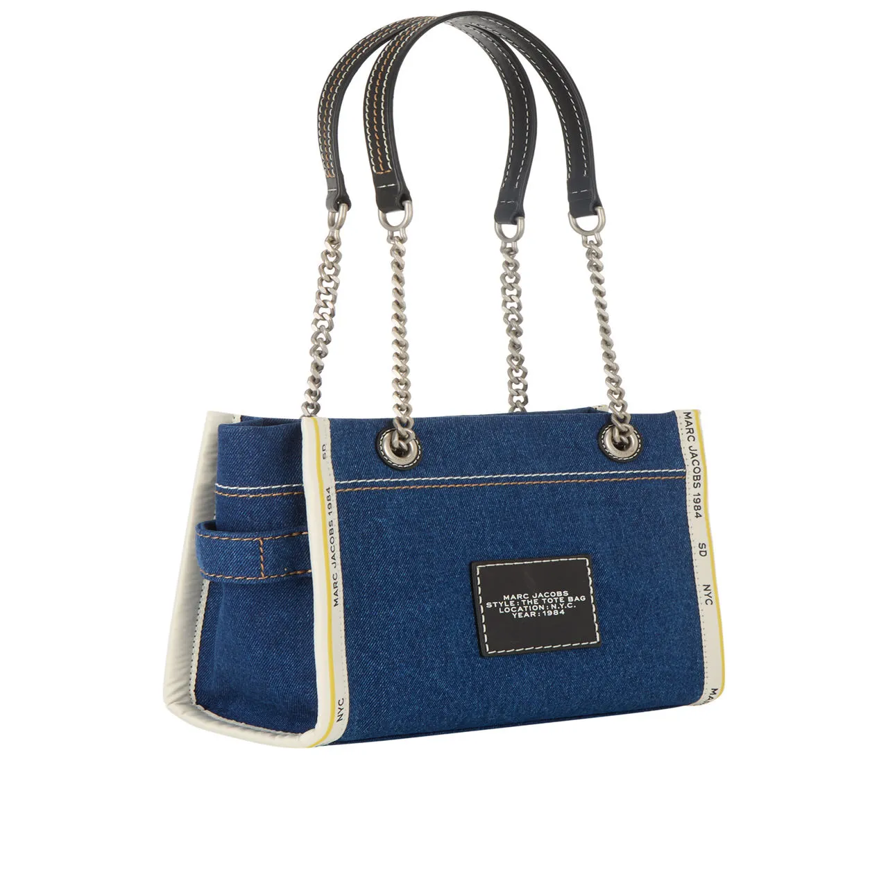 MARC JACOBS The Denim Chain Small Tote Bag - Denim