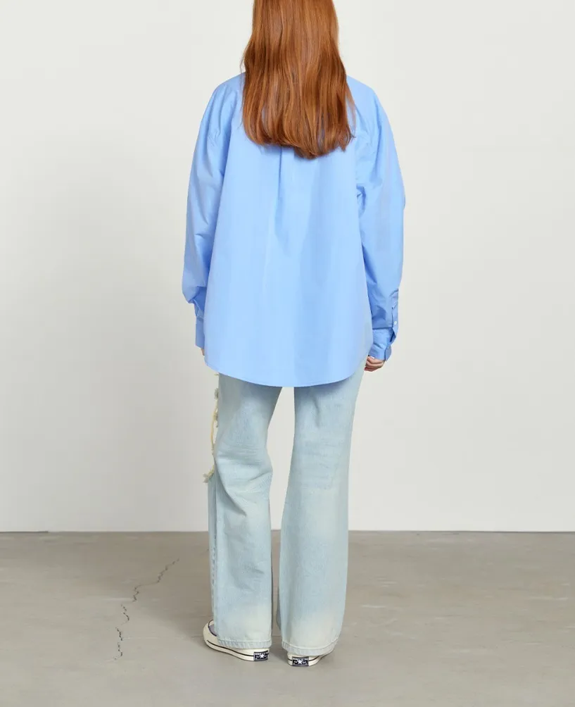 Marithe + Francois Girbaud  |[MARITHE]★RHOMBUS LOGO OVERSIZE SHIRT