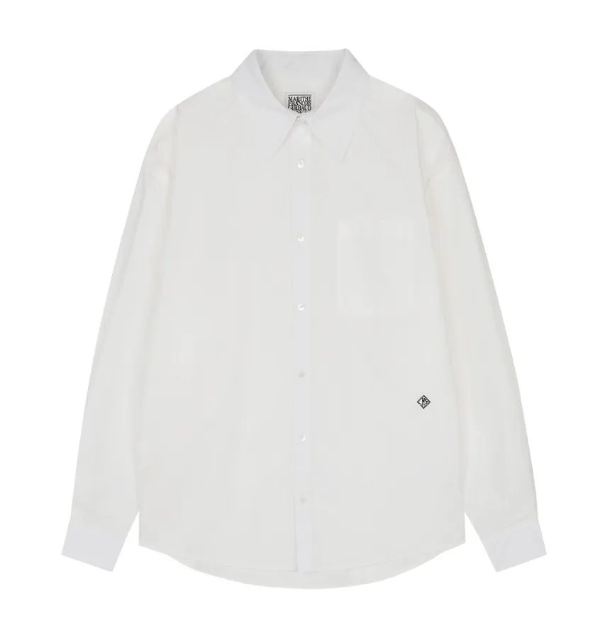 Marithe + Francois Girbaud  |[MARITHE]★RHOMBUS LOGO OVERSIZE SHIRT