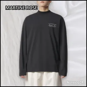 MARTINE ROSE  |Street Style Plain Cotton Short Sleeves Logo Designers