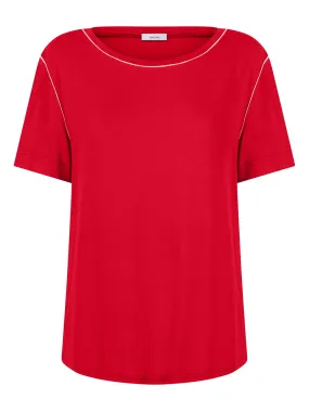 Maxi T-shirt girocollo in Viscosa Summer - Ribbon Red