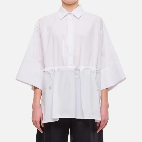 MaxMara  |Plain Cotton Short Sleeves Shirts & Blouses