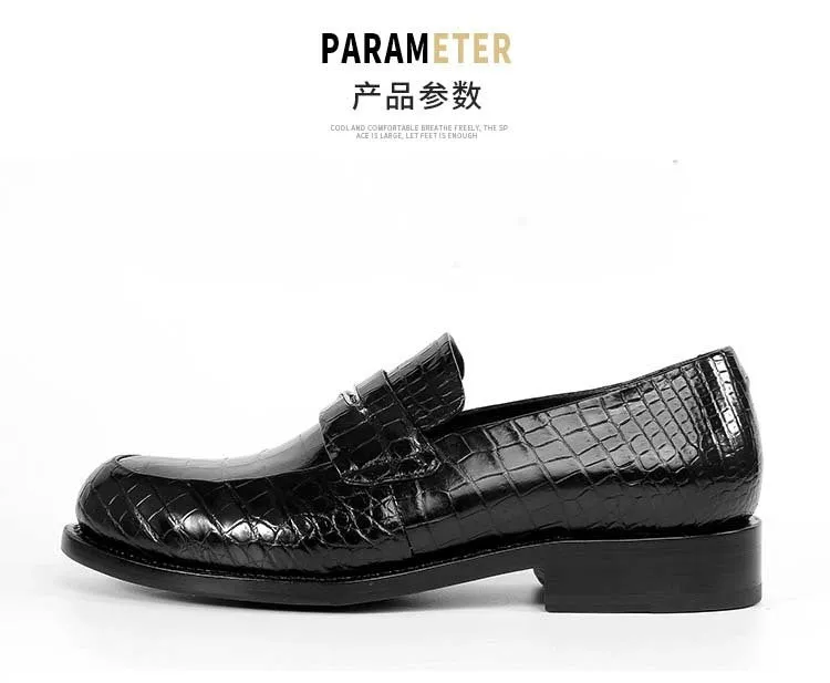 Men's Casual Genuine Leather Lace-up Formal Creative Designer Loafers