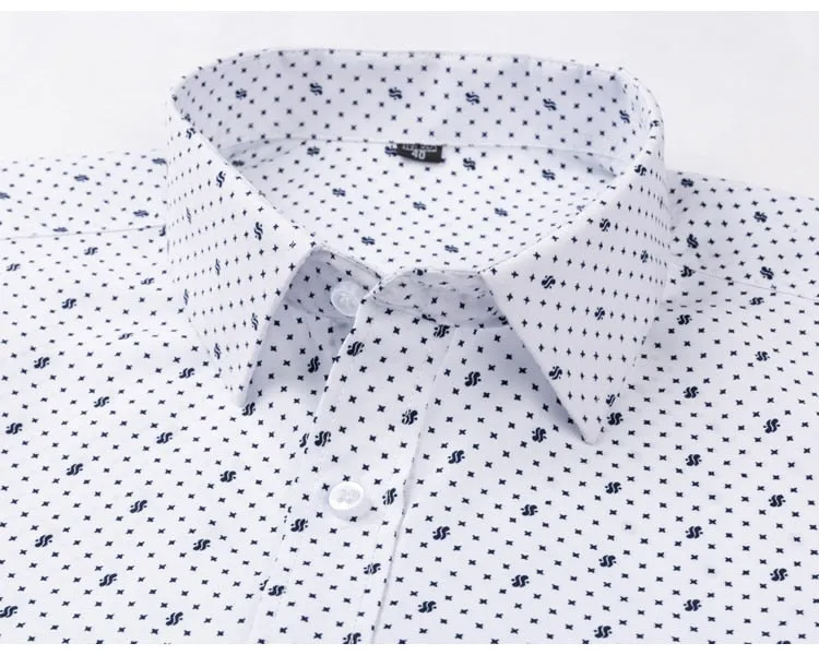 Men's Casual Style Single Patch Pocket Printed Long Sleeve Shirt