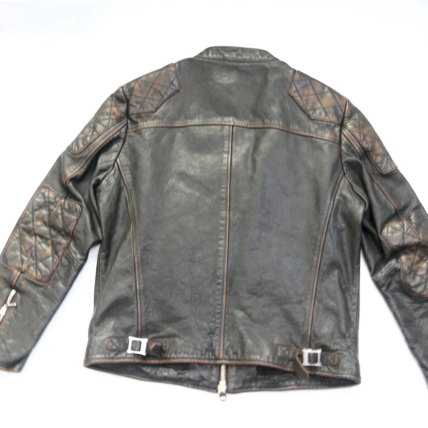 Men's Distressed Brown Coffee Motorcycle Jacket