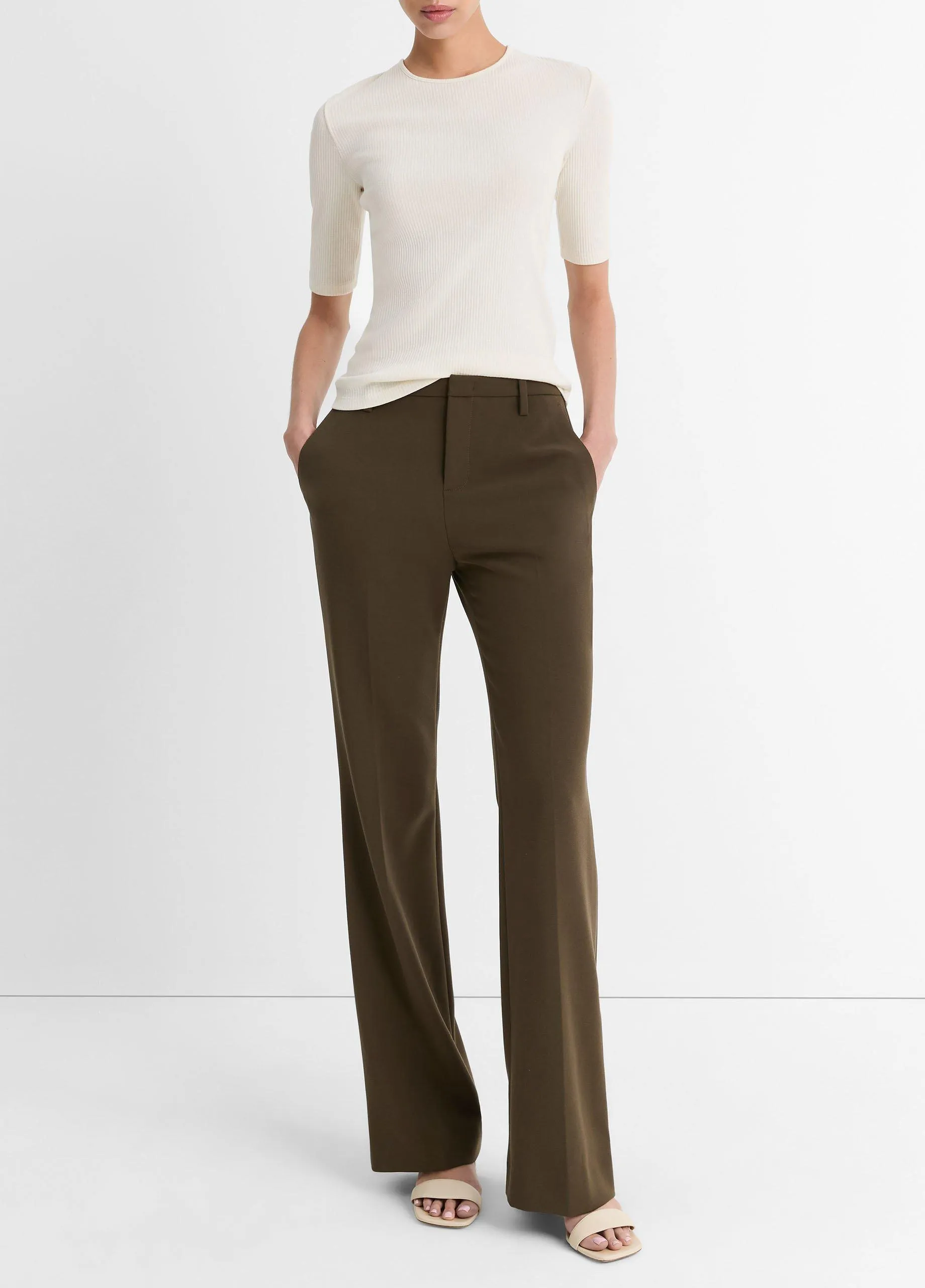 Mid-Rise Tailored Flare Pant