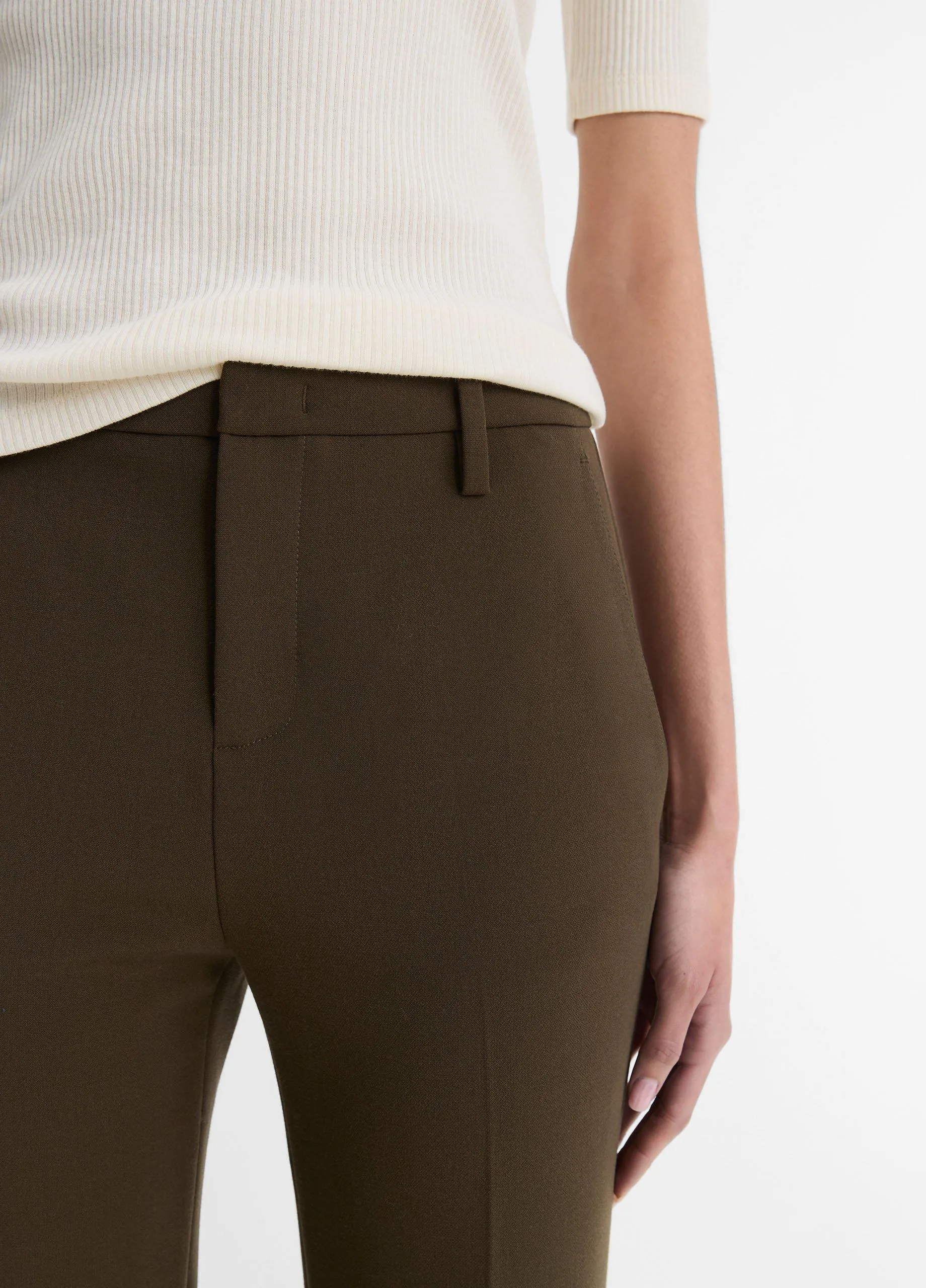 Mid-Rise Tailored Flare Pant