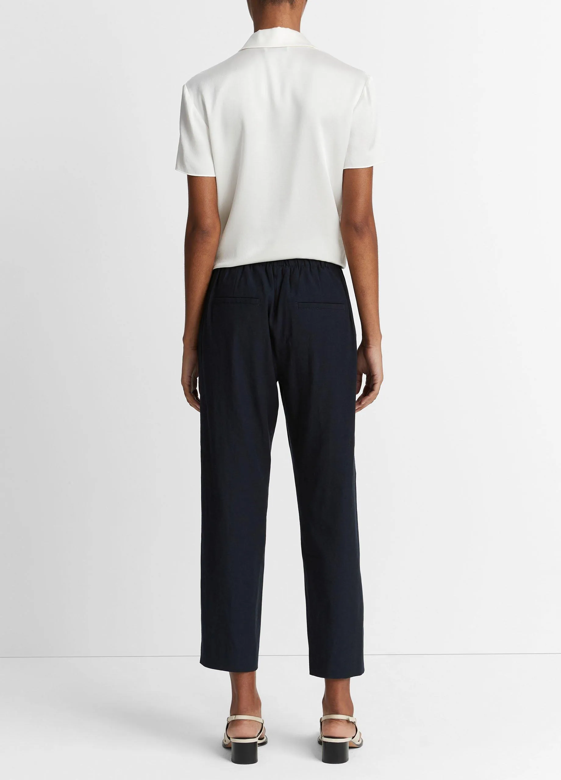 Mid-Rise Tapered Pull-On Pant