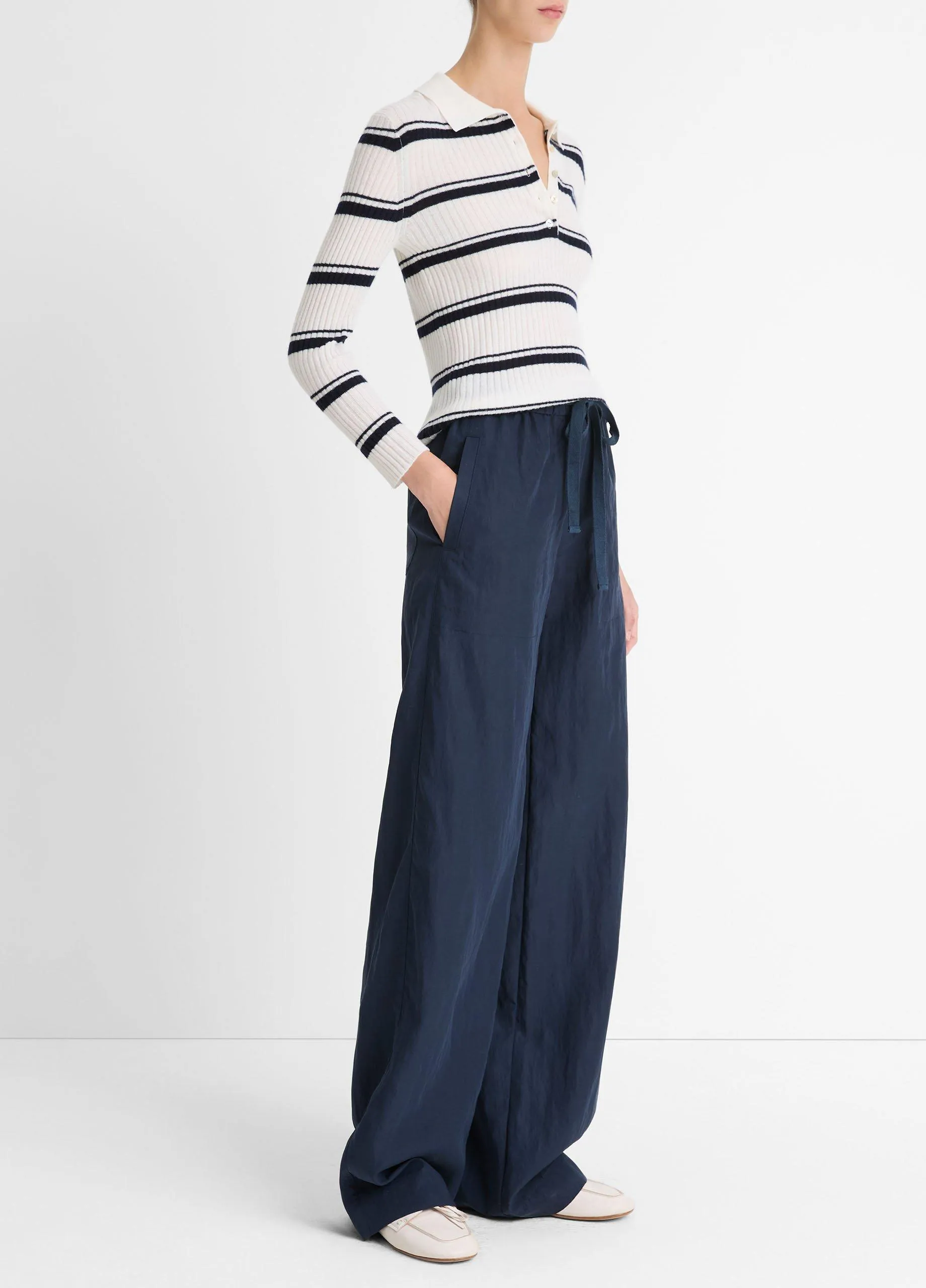 Mid-Rise Utility Drawstring Pant