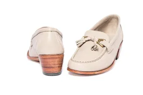 Moccasin High Heel 2819 Ivory