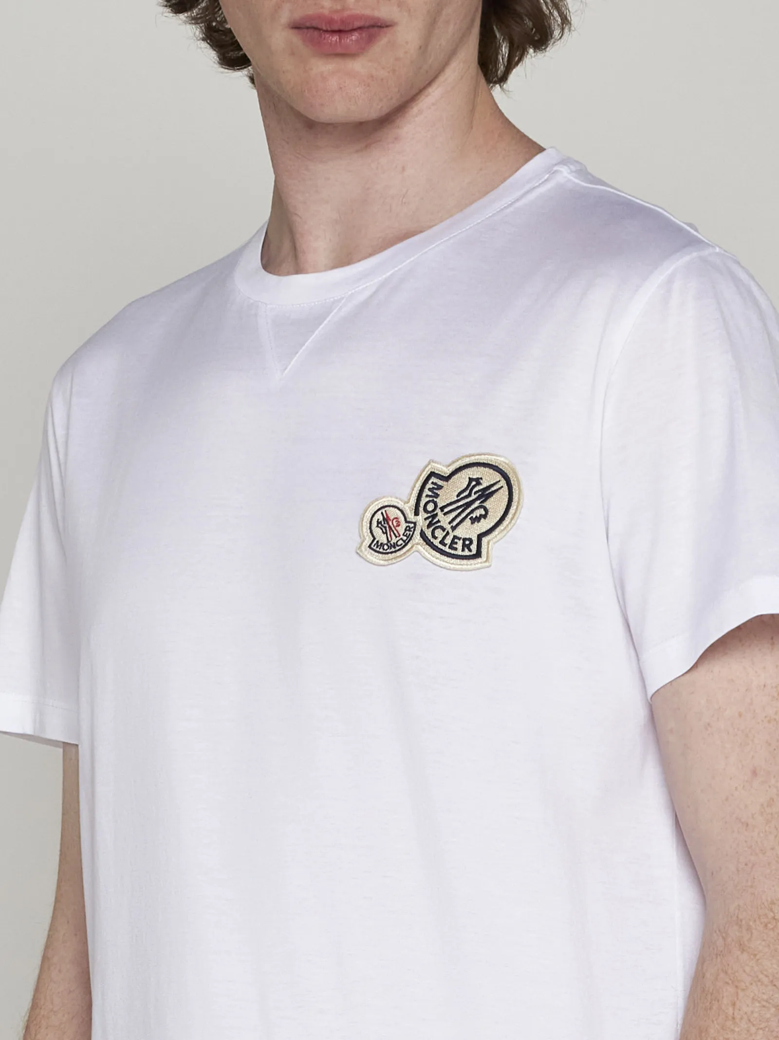 MONCLER  |Street Style Cotton Logo T-Shirts