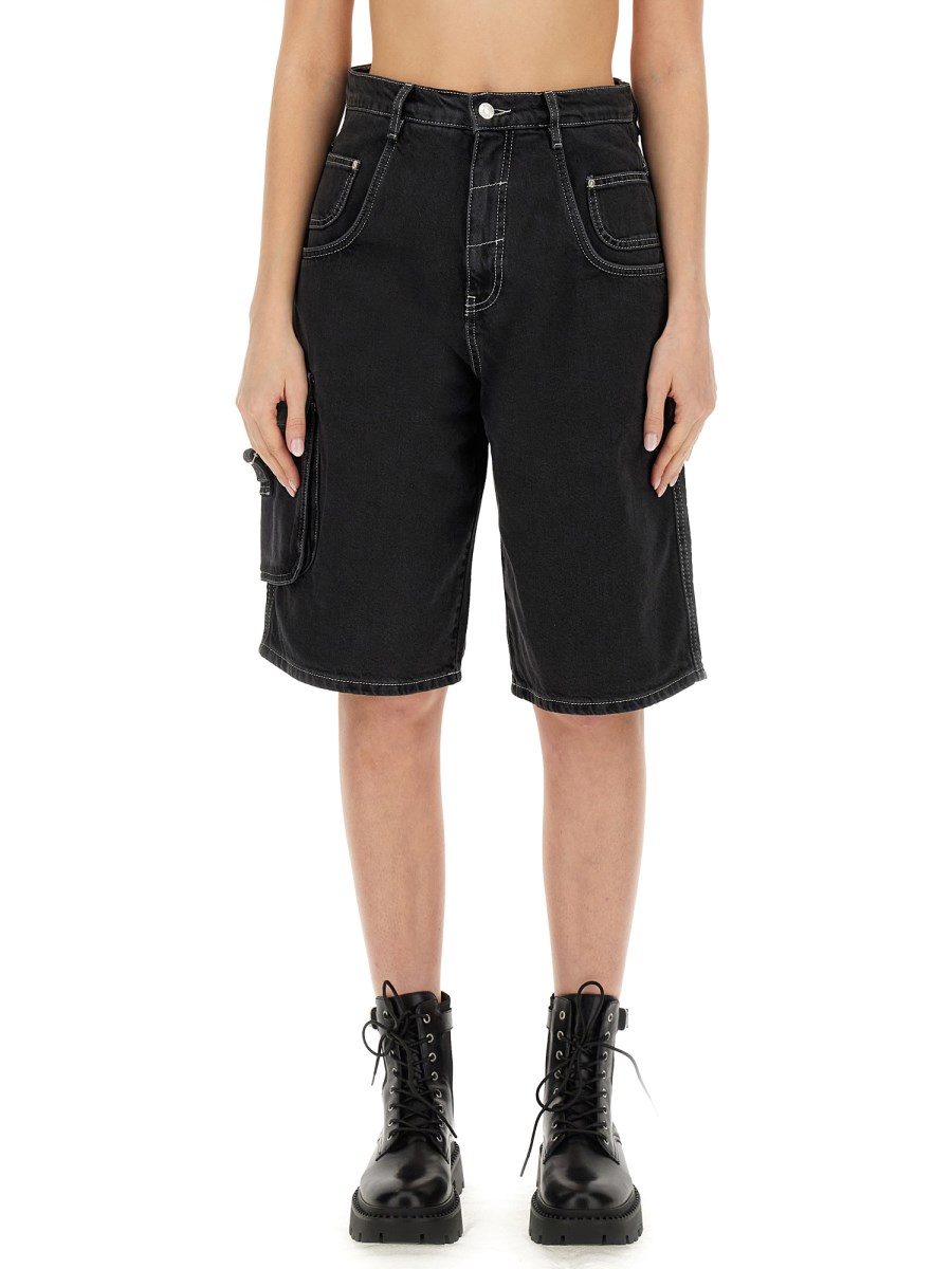 MOSCHINO JEANS      SHORT CARGO IN DENIM