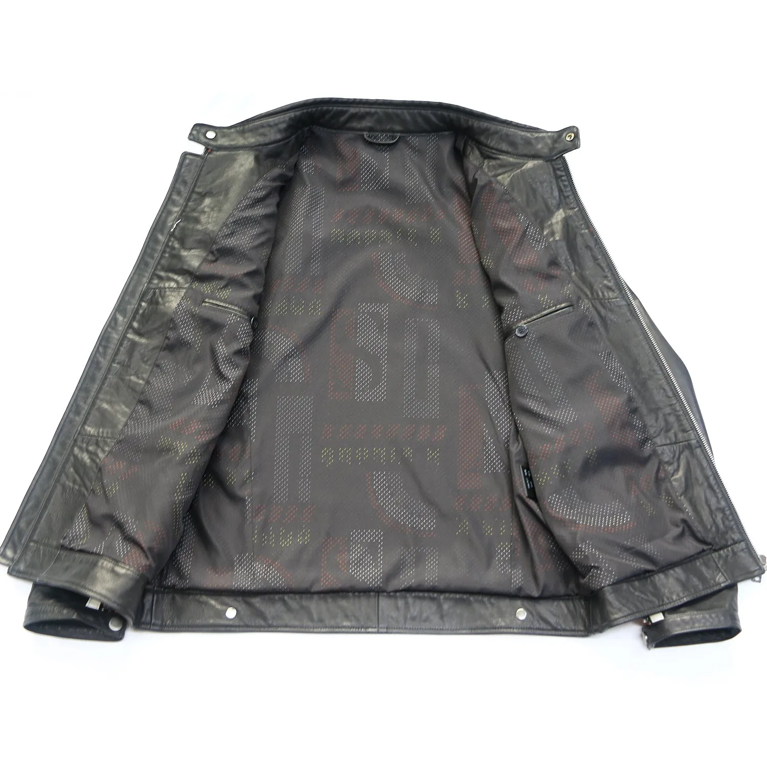 Motorcycle jacket - embroidery f1 leather jacket