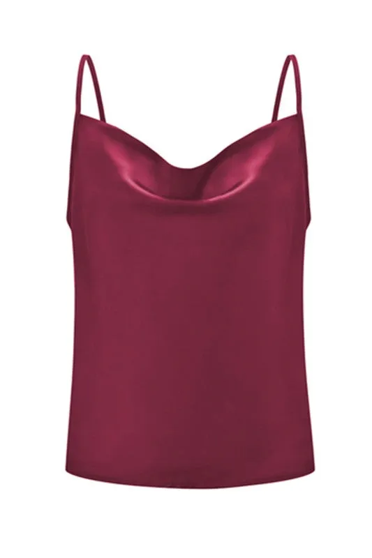 New Satin Camis V Neck Strapless Top