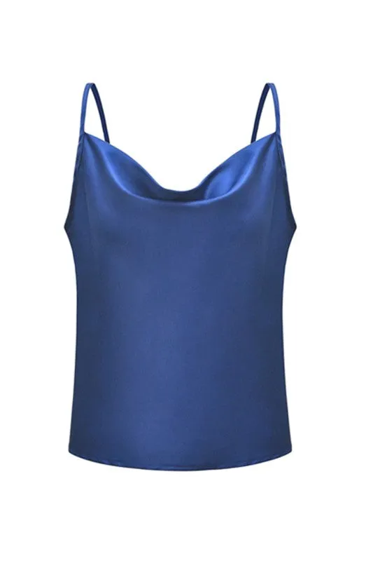 New Satin Camis V Neck Strapless Top