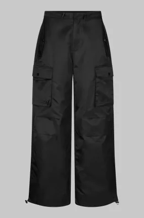 Oval Square Shine Pants - Black