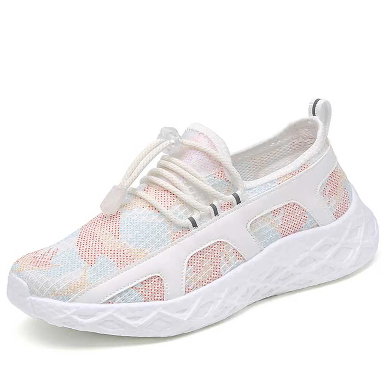 Pink pattern cloth casual shoe sneaker