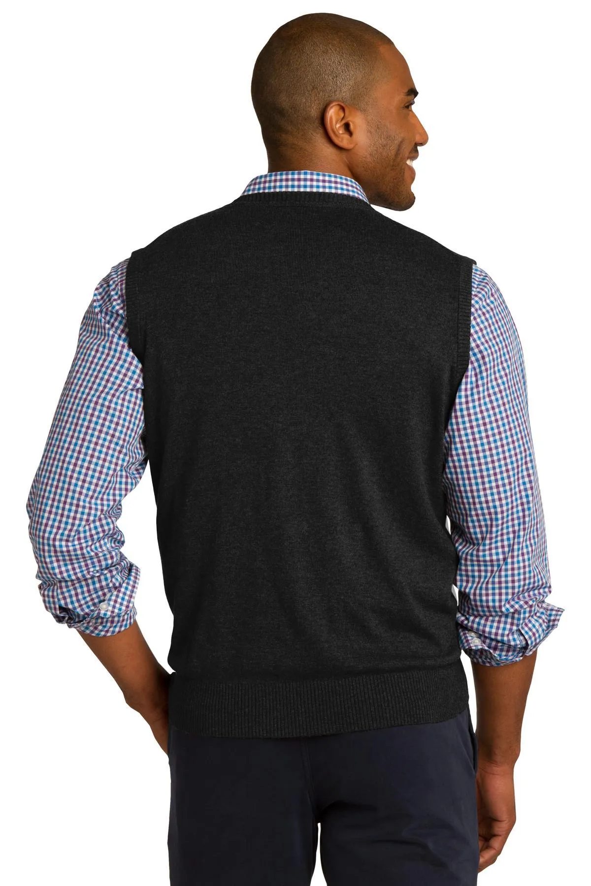 Port Authority Sweater Vest SW286 Black