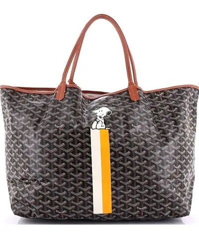 Pre-owned Goyard Gm Saint Louis Tote Printed Coated Canvas