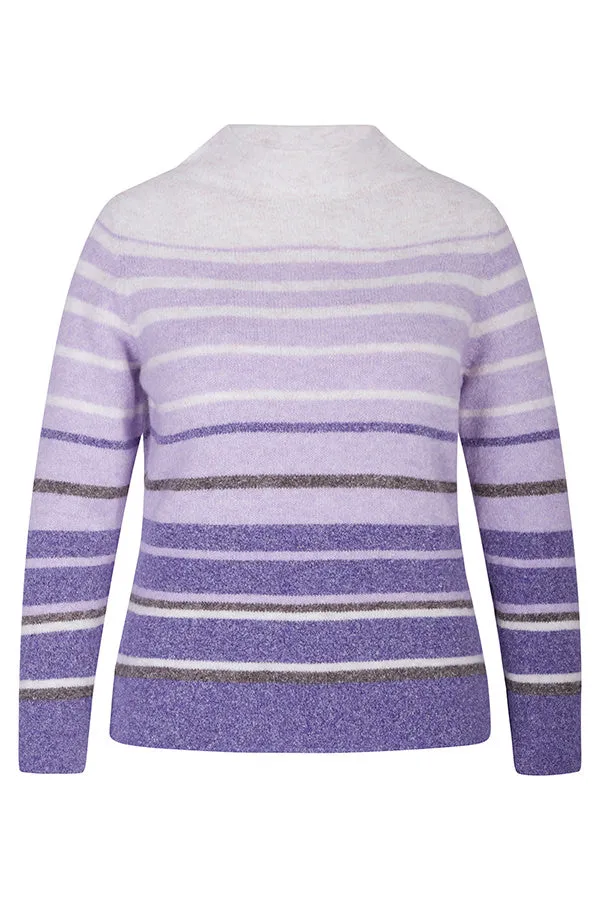 Rabe & LecomteGRADIENT PURPLE STRIPED SWEATER