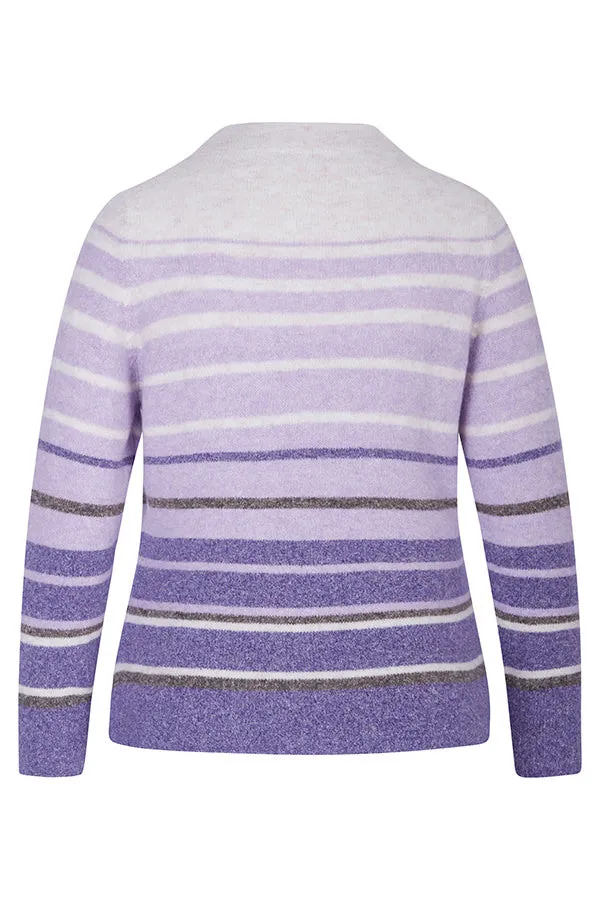 Rabe & LecomteGRADIENT PURPLE STRIPED SWEATER