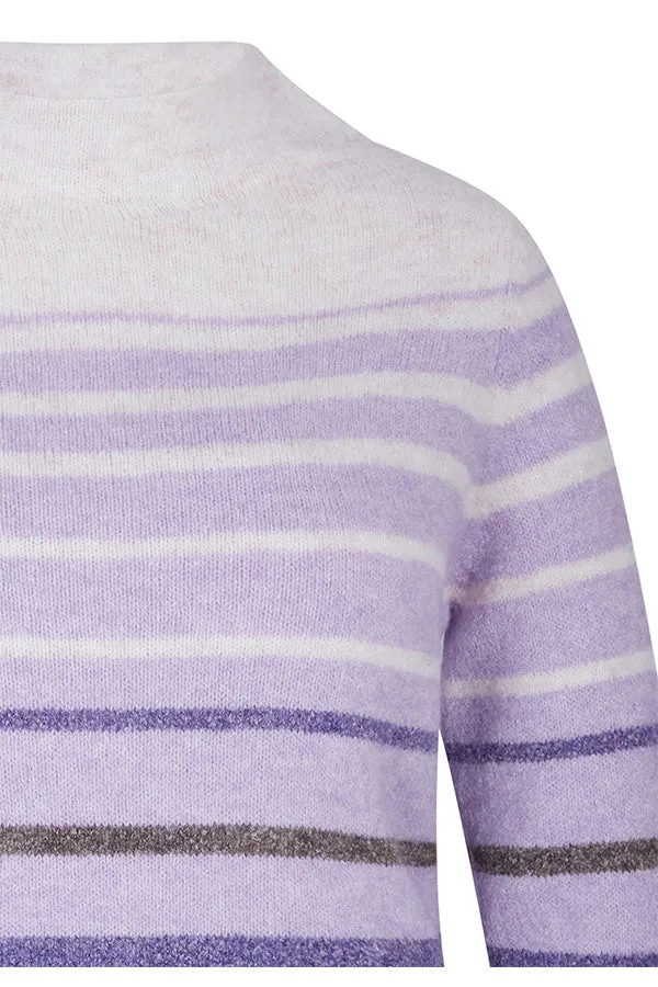 Rabe & LecomteGRADIENT PURPLE STRIPED SWEATER