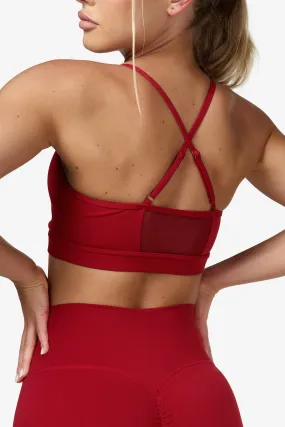 Red Scrunch Sports Bra