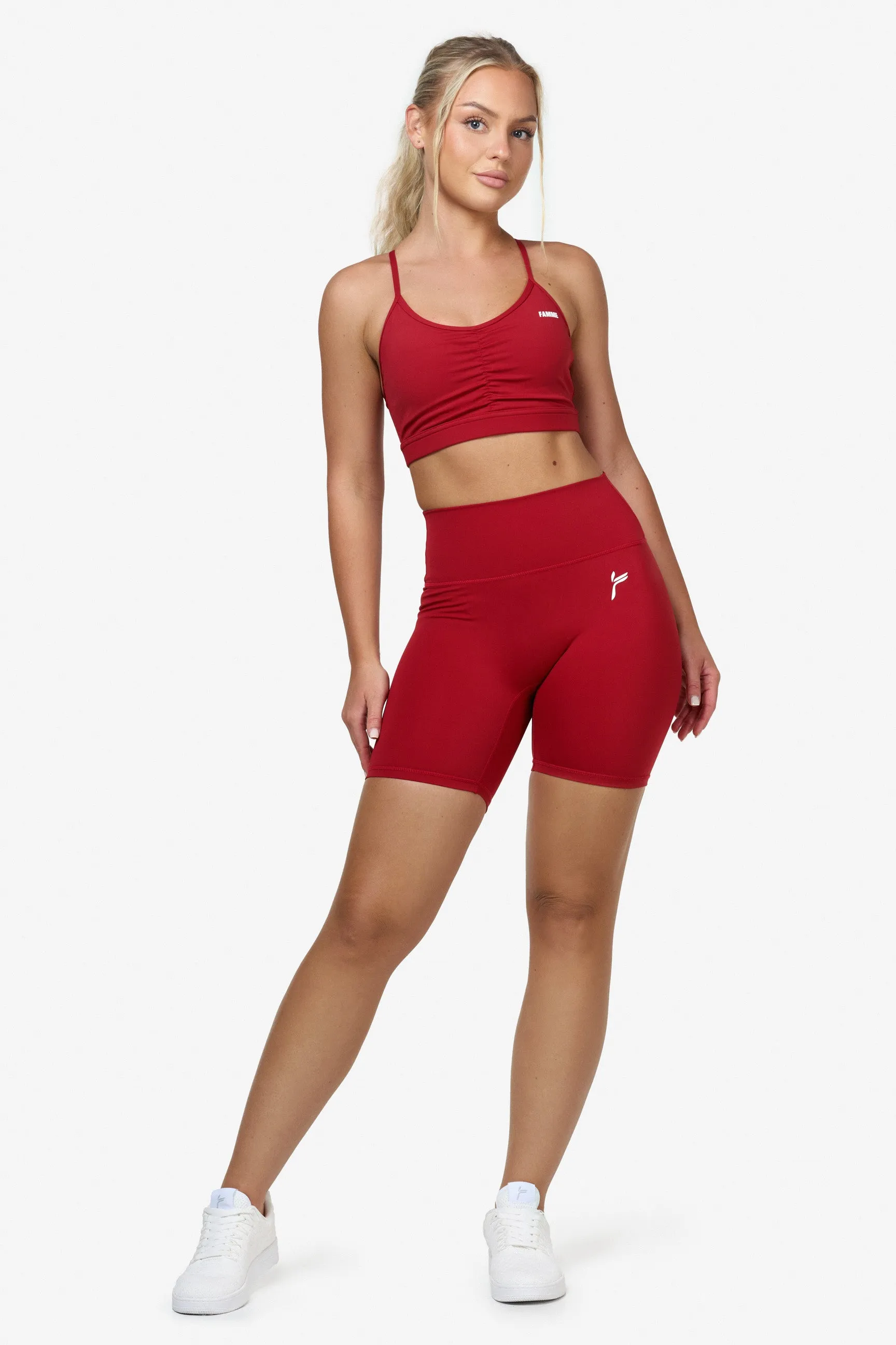 Red Scrunch Sports Bra