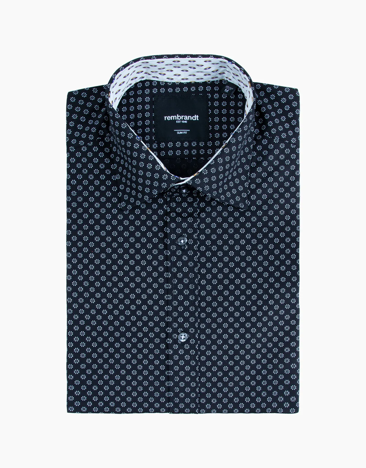 Rembrandt - Barbican Shirt - Black Geometric