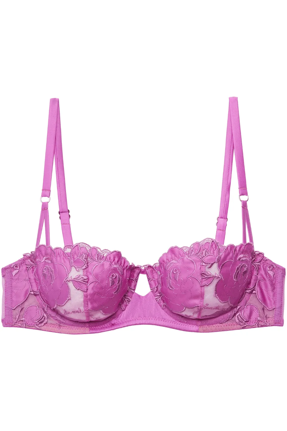 Rose Logo Embroidery Balconette Bra