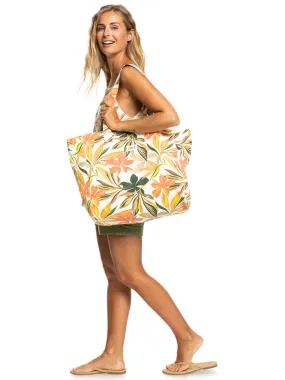 ROXY ANTI BAD VIBES PRINTED LARGE TOTE BAG - 2 COLORS AVAILABLE