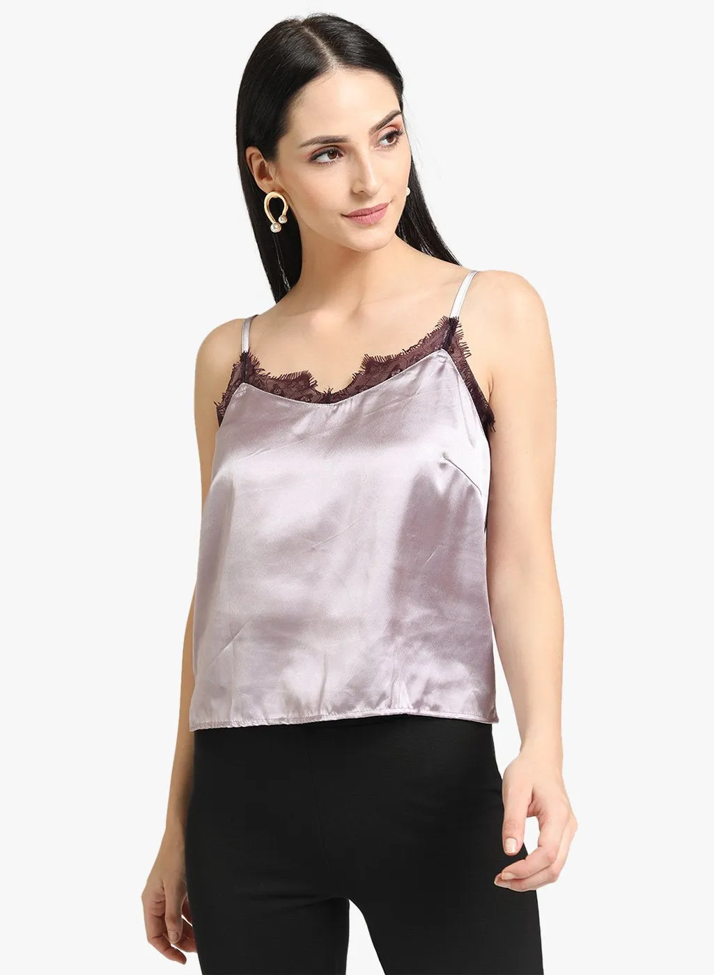 Satin Lace Top