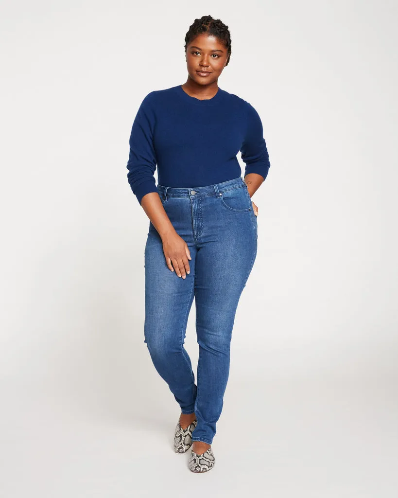 Seine Mid Rise Skinny Jeans 32 Inch - True Blue