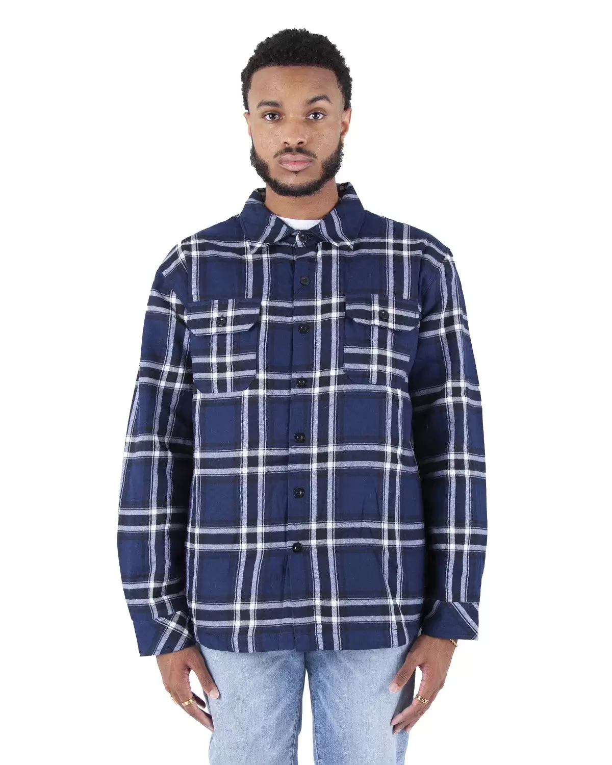 Shaka Wear SHPFJ Men's Plaid Flannel Jacket SKU: SHPFJ