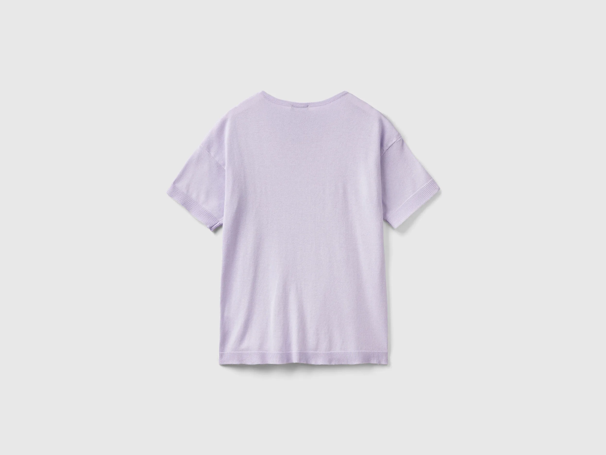 Short sleeve sweater - Lilac | Benetton