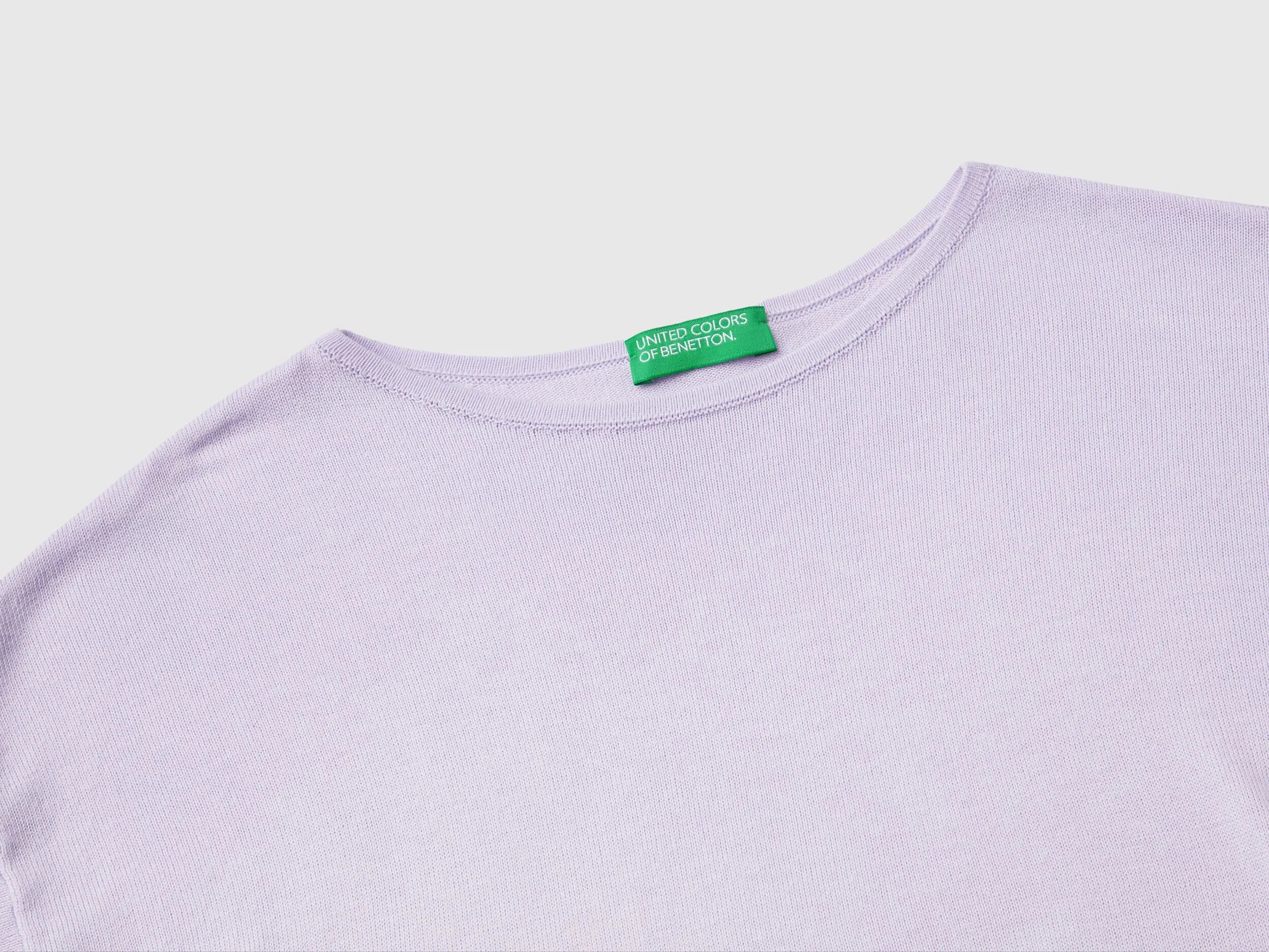 Short sleeve sweater - Lilac | Benetton