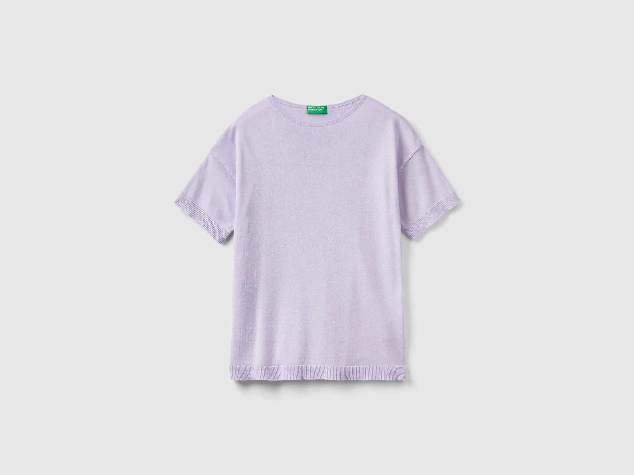 Short sleeve sweater - Lilac | Benetton