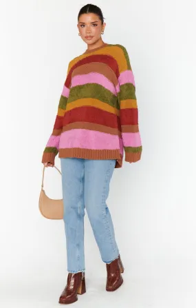 Show Me Your Mumu Chilly Sweater - Hutch Multi Stripe Knit