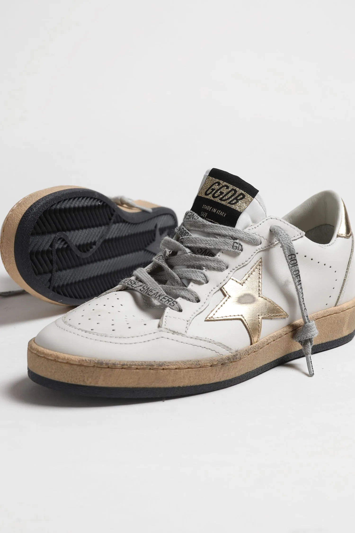 Sneaker Ballstar in Milk/Gold