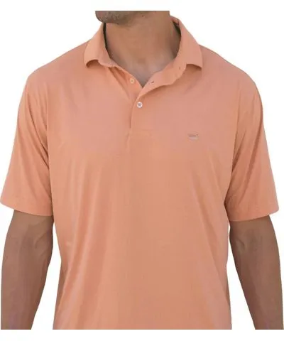 Southern Marsh Dunmore Dots Performance Polo In Washed Peach